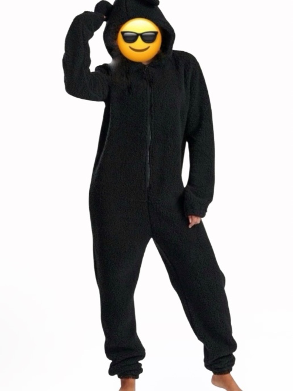 Animal Ears Hooded Fleece Onesie Jumpsuit